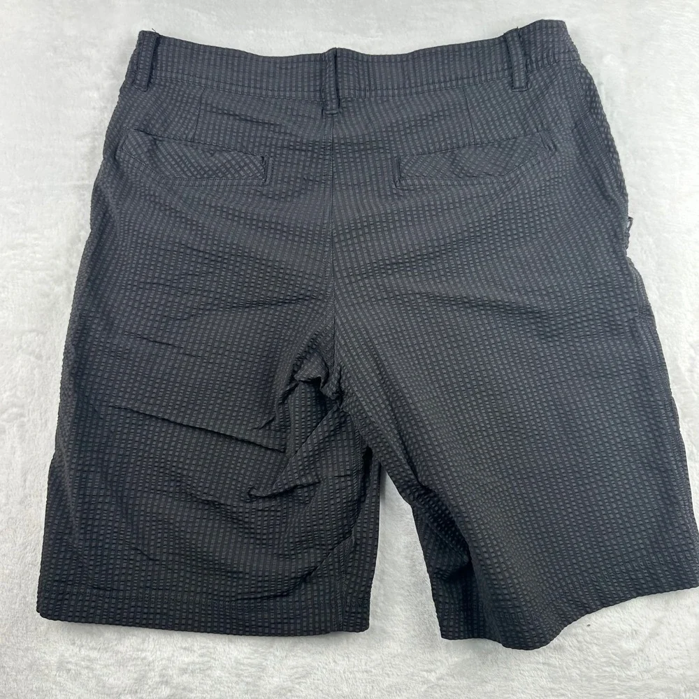 Lululemon Athletica Mens Kahuna Seersucker Shorts Size 34 Black Textured 9in